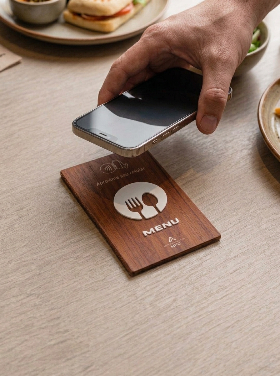 Placa NFC Aproximator em uso