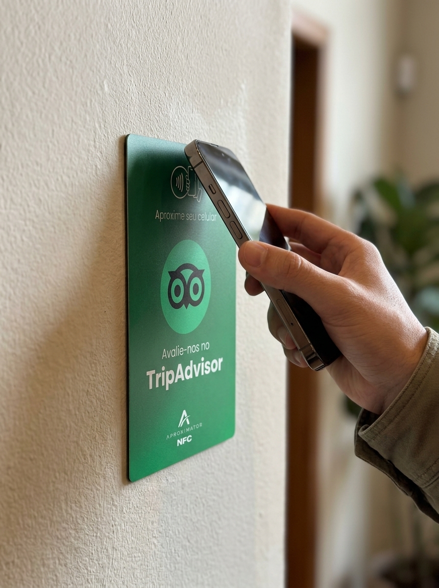 Placa NFC Aproximator em uso